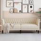 Preview: ARDEBO.de - 3-Sitzer-Sofa Chesterfield Leinen