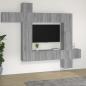 Preview: ARDEBO.de - 9-tlg. TV-Schrank-Set Grau Sonoma Holzwerkstoff