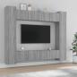 Preview: ARDEBO.de - 8-tlg. TV-Schrank-Set Grau Sonoma Holzwerkstoff