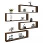 Preview: Wandregale 4 Stk. Braun Eichen-Optik 100x15x30 cm Holzwerkstoff