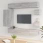 Preview: ARDEBO.de - 8-tlg. TV-Schrank-Set Grau Sonoma Holzwerkstoff