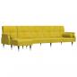 Preview: Schlafsofa in L-Form Gelb 271x140x70 cm Samt