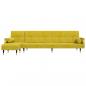 Preview: Schlafsofa in L-Form Gelb 271x140x70 cm Samt