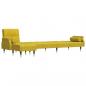 Preview: Schlafsofa in L-Form Gelb 271x140x70 cm Samt