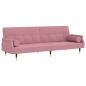 Preview: Schlafsofa mit Kissen Rosa Samt