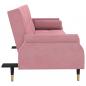 Preview: Schlafsofa mit Kissen Rosa Samt