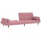 Preview: Schlafsofa mit Kissen Rosa Samt