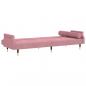 Preview: Schlafsofa mit Kissen Rosa Samt