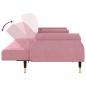 Preview: Schlafsofa mit Kissen Rosa Samt