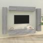 Preview: ARDEBO.de - 8-tlg. TV-Schrank-Set Grau Sonoma Holzwerkstoff