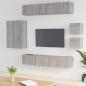 Preview: ARDEBO.de - 8-tlg. TV-Schrank-Set Grau Sonoma Holzwerkstoff