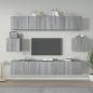 Preview: ARDEBO.de - 6-tlg. TV-Schrank-Set Grau Sonoma Holzwerkstoff