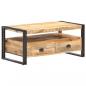 Preview: Couchtisch 100x55x45 cm Raues Mangoholz