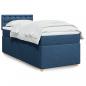 Preview: ARDEBO.de - Boxspringbett mit Matratze Blau 90x190 cm Stoff