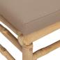 Preview: Garten-Ecksofa mit Taupe Kissen Bambus