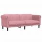 Preview: Sofa 3-Sitzer Rosa Samt