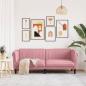 Preview: Sofa 3-Sitzer Rosa Samt