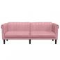 Preview: Sofa 3-Sitzer Rosa Samt