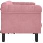 Preview: Sofa 3-Sitzer Rosa Samt