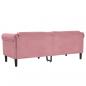 Preview: Sofa 3-Sitzer Rosa Samt