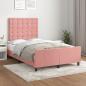 Preview: Bettgestell ohne Matratze Rosa 120x190 cm Samt