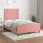 Preview: Bettgestell ohne Matratze Rosa 120x190 cm Samt