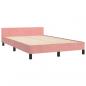 Preview: Bettgestell ohne Matratze Rosa 120x190 cm Samt