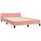 Preview: Bettgestell ohne Matratze Rosa 120x190 cm Samt