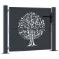 Preview: Gartentor Anthrazit 105x80 cm Stahl Baum-Design