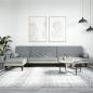 Preview: ARDEBO.de - Schlafsofa in L-Form Hellgrau 260x140x70 cm Stoff