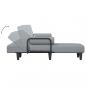 Preview: Schlafsofa in L-Form Hellgrau 260x140x70 cm Stoff