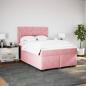 Preview: Boxspringbett mit Matratze Rosa 140x190 cm Samt