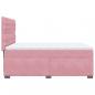 Preview: Boxspringbett mit Matratze Rosa 140x190 cm Samt