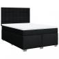 Preview: Boxspringbett mit Matratze Schwarz 140x190 cm Stoff