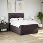 Preview: Boxspringbett mit Matratze Dunkelbraun 140x190 cm Stoff