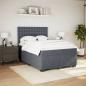 Preview: Boxspringbett mit Matratze Dunkelgrau 140x190 cm Samt