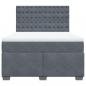 Preview: Boxspringbett mit Matratze Dunkelgrau 140x190 cm Samt