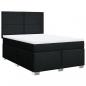 Preview: Boxspringbett mit Matratze Schwarz 140x190 cm Stoff