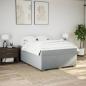 Preview: Boxspringbett mit Matratze Hellgrau 140x190 cm Stoff