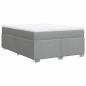 Preview: Boxspringbett mit Matratze Hellgrau 140x190 cm Stoff