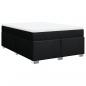 Preview: Boxspringbett mit Matratze Schwarz 140x190 cm Stoff