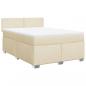 Preview: Boxspringbett mit Matratze Creme 140x190 cm Stoff