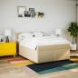 Preview: Boxspringbett mit Matratze Creme 140x190 cm Stoff