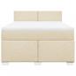 Preview: Boxspringbett mit Matratze Creme 140x190 cm Stoff