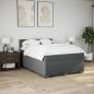 Preview: Boxspringbett mit Matratze Dunkelgrau 140x190 cm Stoff