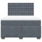 Preview: Boxspringbett mit Matratze Dunkelgrau 140x190 cm Samt