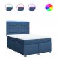 Preview: Boxspringbett mit Matratze Blau 140x190 cm Stoff