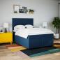 Preview: Boxspringbett mit Matratze Blau 140x190 cm Stoff