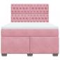 Preview: Boxspringbett mit Matratze Rosa 140x190 cm Samt