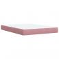 Preview: Boxspringbett mit Matratze Rosa 140x190 cm Samt